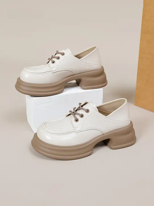 レディース ローファー【クラシックデザイン・ラウンドトゥ・太ヒール・学院風】