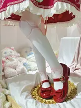 可愛いロリィタ風ローヒールシューズ【ラウンドトゥ・オリジナルデザイン】