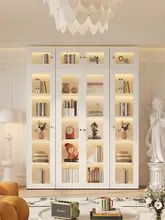 本棚 子供向 ガラス フレンチクリームスタイル 格子デザイン