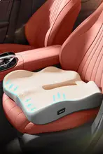 季節兼用 車用シートクッション【厚手・メモリーフォーム・運転者と助手席用・腰サポート】