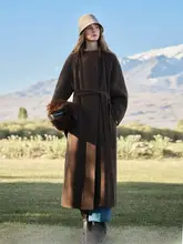 コート レディース スタンドカラー ストレートシルエット シンプル ヤクウール ダブルフェイスカシミヤ 冬 アウター