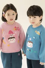 可愛いデザインの子供用暖かいパーカー【刺繍・冬用・防風効果】