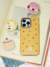 スイーツデザインのマグネット吸着マットフィルム二合一スマホケース【手描きイラスト・ユニークデザイン】