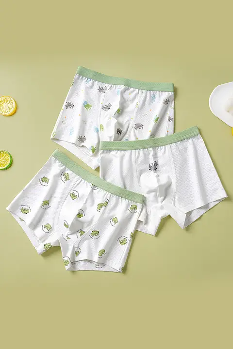 男の子用夏向けメッシュボクサーパンツ【薄手・快適・ショートタイプ】（セットアップ対応）