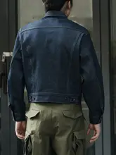 左斜めポケット デニムジャケット【ショート丈・ヴィンテージスタイル】