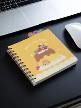かわいいキャラクターデザインのノート【横線入り・学生用・ブックマーク付き】