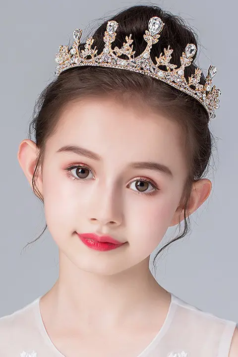 ティアラ ヘアアクセサリー キッズ ガールズ ラインストーン 発表会 バースデー 撮影