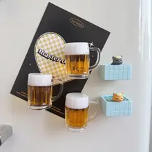 おしゃれなビールカップのマグネット【インテリア装飾用・冷蔵庫用】