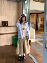 幅広プリーツデザインの中長丈Aラインスカート【・カジュアルスタイル】（セットアップ対応）