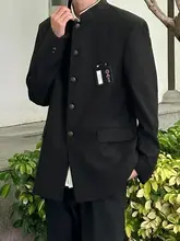 学生用ブラックジャケット【中山装・立襟・熱血高校風】（セットアップ対応）