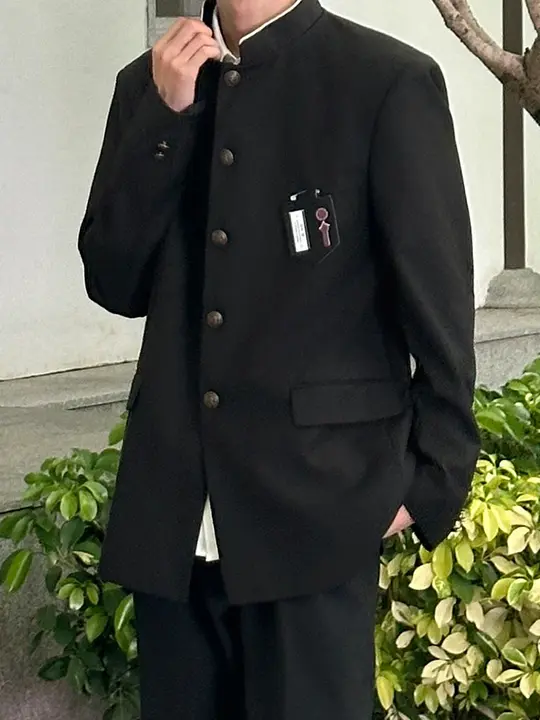 学生用ブラックジャケット【中山装・立襟・熱血高校風】（セットアップ対応）