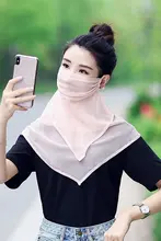 紫外線対策のシルク製フェイスマスク【薄手・夏用・遮光】