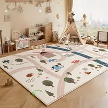 洗えるデザイン！子供部屋用カーペット【防滑・読み聞かせエリア対応・ベビー用】（セットアップ対応）