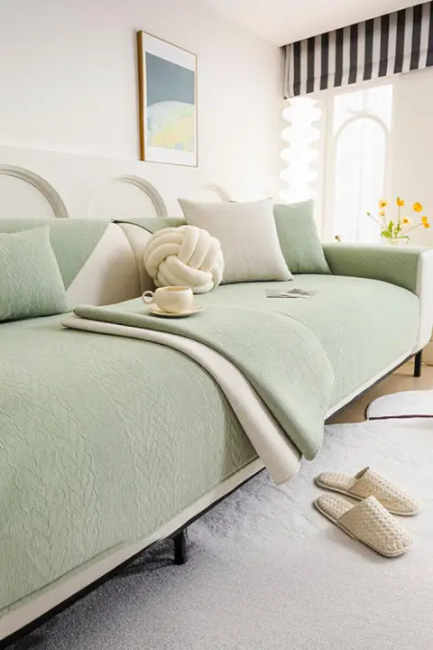 滑り止め機能付き 雪尼ールソファクッション 【モダンスタイル・季節問わず・猫の爪防止】