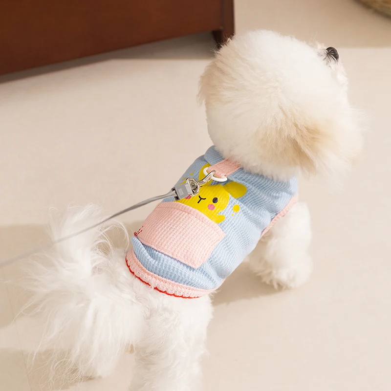 漫画のポケットは子犬を引っ張ることができます タンクトップ：牽引機能付きのペットファッションの実用性と選定基準