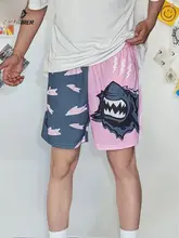 男性用プリントスポーツショートパンツ【春夏用・ストレッチ・ルーズフィット】