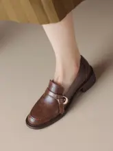 高級感ある真皮製ローファー【秋冬用・柔らかい・厚底・フリースライニング】