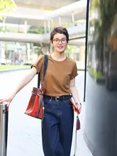高密度ロングパイルコットンTシャツ インナー 春夏 用 レディース 通気性 着心地