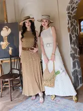 レースデザインのノースリーブトップスと波型ヘムスカート【春夏用・セクシー・女性用】（セットアップ対応）