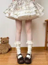 ふくらはぎソックス レディース ロリータ アンティークドール レース リボン 春 秋