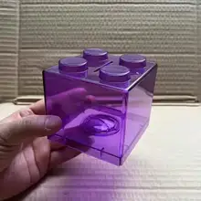 透明積み木型貯金箱【硬貨・紙幣収納可能・子供から大人まで】