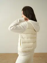 ChillCozy 限定版 旅行用 90%白鹅绒＆希少山羊绒使用のショートダウンジャケット