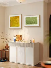 抽象花柄のアートウォールデコレーション【クリーム風・リビングやダイニング用】