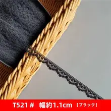 薄手の透け感レースフリル【波形ドット・ドールウェア用・幅広】