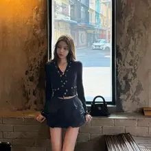 ロマンティックな雰囲気の重工感 ブロッキングフリルレイヤー ケーキスカート【春用・女性用・ミニ丈】（セットアップ対応）