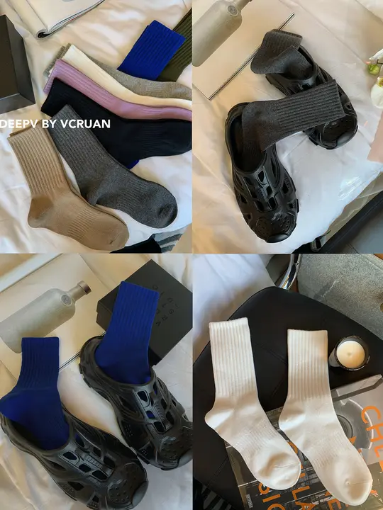 極上の柔らかさ スポーツ中筒ソックス【吸湿速乾・シンプルデザイン・女性用】