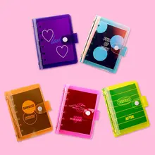 スケジュール帳 バインダー式 ソフトカバー 留め具付き 可愛いキャラクター 夢かわいい マンスリー メモ 携帯用 「lucalab」
