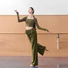 シンプルで快適なダンスウェア【春秋用・長袖・バレエスタイル・日常着】