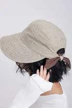 文芸的なデザインの大きなつばの日よけフィッシャーハット【コットン100%・女性用】