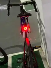 自転車用 夜行尾灯【ハート型・骨デザイン・点滅信号灯】