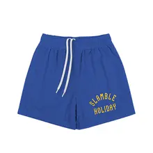SLAMBLE 夏用メンズ バスケットボールショートパンツ【速乾・通気性・5分丈・ダブルレイヤーメッシュ】