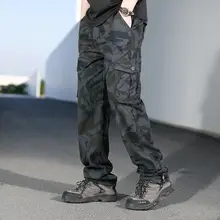 多ポケット暖かいフリース入りストレートパンツ【メンズ・耐久性・カジュアル・作業用】（セットアップ対応）
