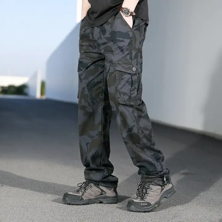 多ポケット暖かいフリース入りストレートパンツ【メンズ・耐久性・カジュアル・作業用】（セットアップ対応）