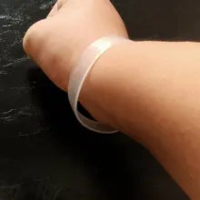 透明な広幅ゴムバンド【牛革製・ヘアアクセサリー用】