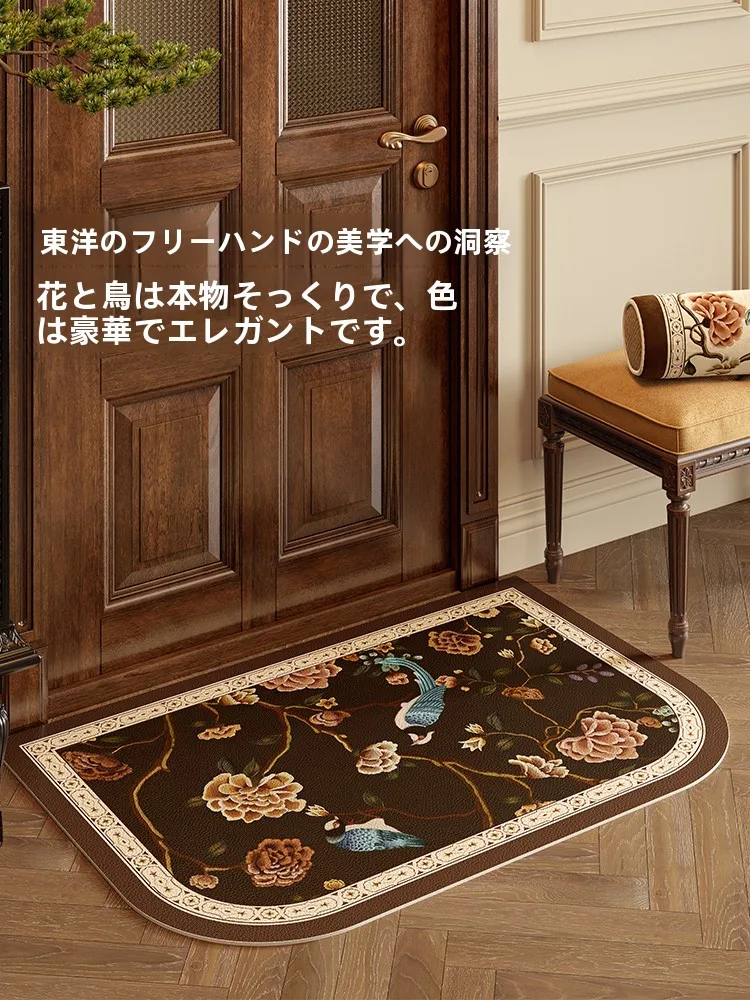玄関用レザークッションマット ヴィンテージデザインの実用性と耐久性