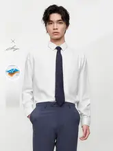 HLA メンズ 軽量ビジネス長袖シャツ【防水・通気性・白】
