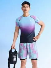 男性用水着【保守的なデザイン・ゆったりしたフィット・トレーニング＆リゾート用】（セットアップ対応）