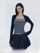 ボーダーとドットのデザインが魅力的なタンクトップ風Tシャツ【レディース・スタイリッシュ・タイトフィット】