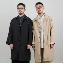 MIST メンズ中長丈トレンチコート【春秋用・薄手・カジュアル・通勤向け】