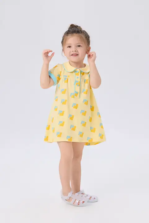 ポロシャツワンピース キッズ ガールズ おしゃれ フェミニン 夏 「moimoln」