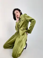 上品なサテン仕立てのワイドレッグパンツ【通勤・スタイル・スリム効果】