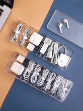 コード収納ボックス【ふた付き・スマートフォン用充電器・イヤホン整理に最適・多機能・家庭用・持ち運び便利】