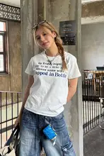 半袖 レディース Tシャツ 夏 シーン 日常リラックス ラウンドネック アルファベットプリント