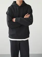 フード付き長袖スウェットシャツ【無地・春秋冬向け・ユニセックス・カジュアルデザイン】