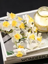 高級感溢れる水仙花の造花アレンジメント【リビング・ダイニング用・インテリア装飾】