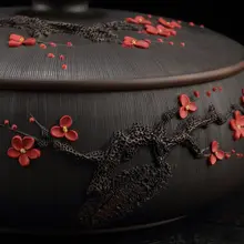 紫陶製 大容量茶葉保存容器【密閉式・普洱茶用】